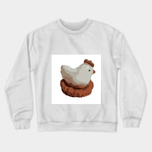 Hen, bird, easter, character. Cartoon concept modern Crewneck Sweatshirt